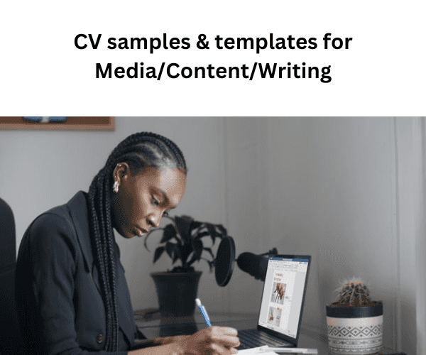 Media/Content/Writing CV Samples and Templates