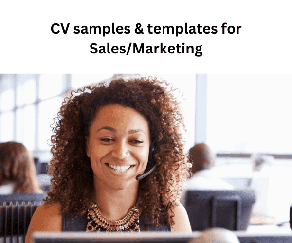 Sales/Marketing CV Samples and Templates