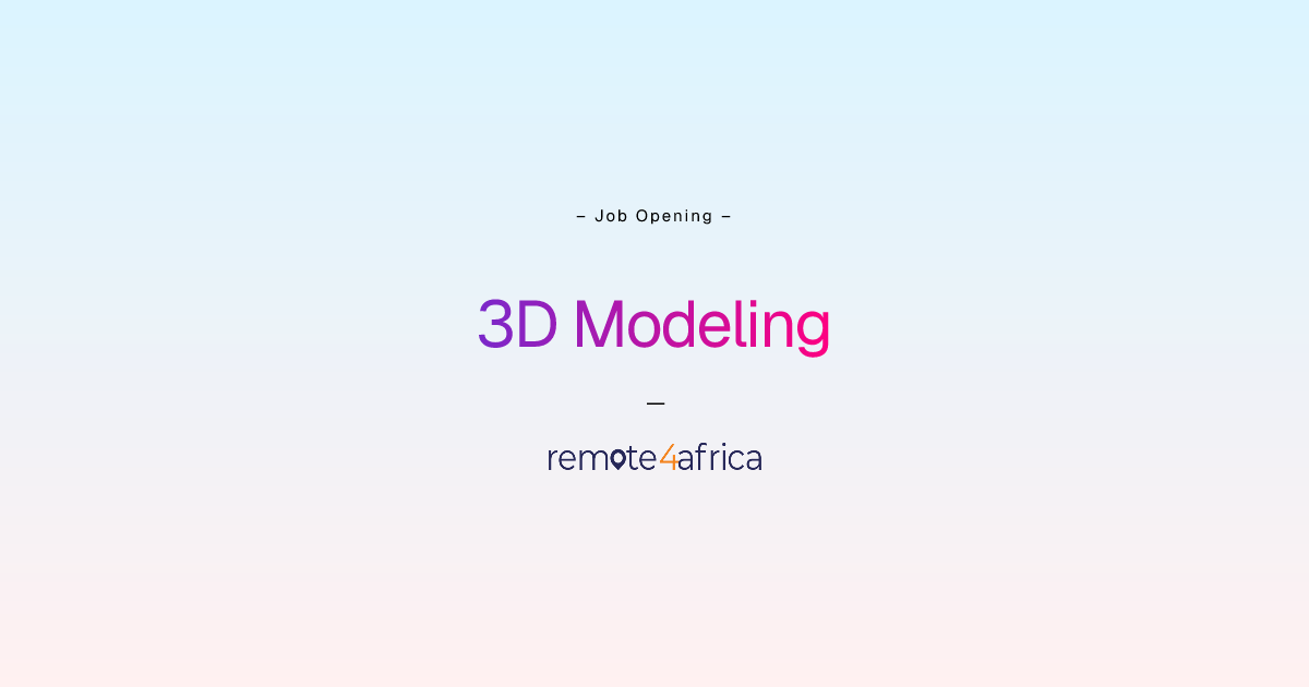 Remote 3D Modeling & Animation Experts job at Software Development ...