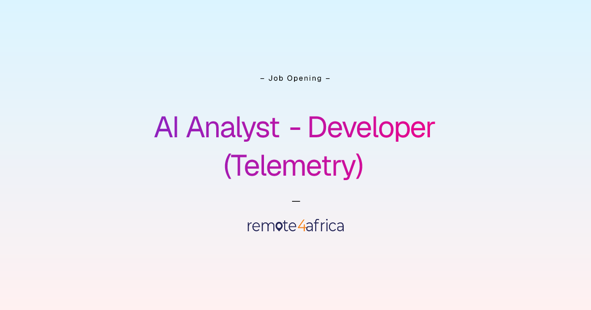 Remote AI Analyst - Developer (Telemetry) job at Human Resource ...
