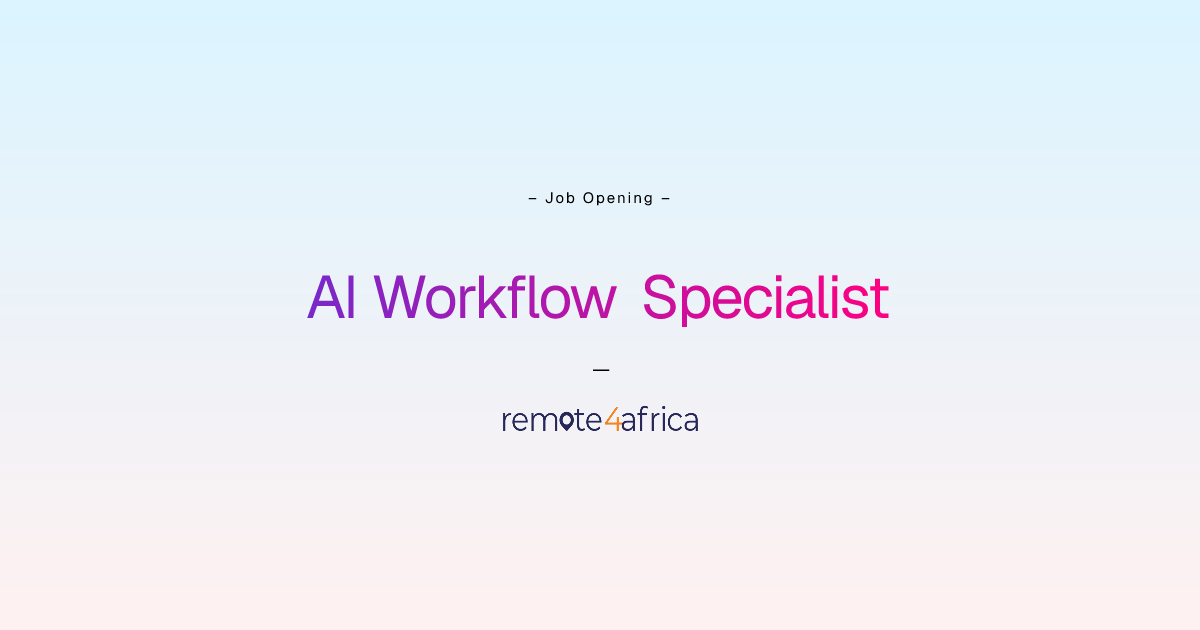 Remote AI Workflow Specialist job at Human Resource Services company ...