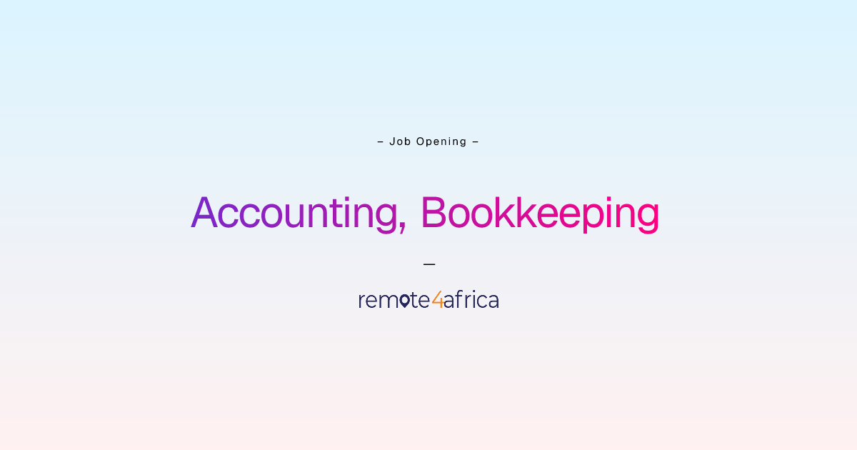 Remote Accounting, Bookkeeping & Operations Virtual Assistant job at ...