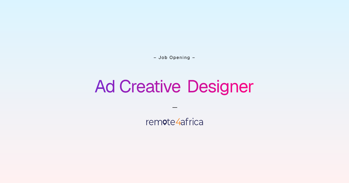 Remote Ad Creative Designer job at Human Resource Services company ...
