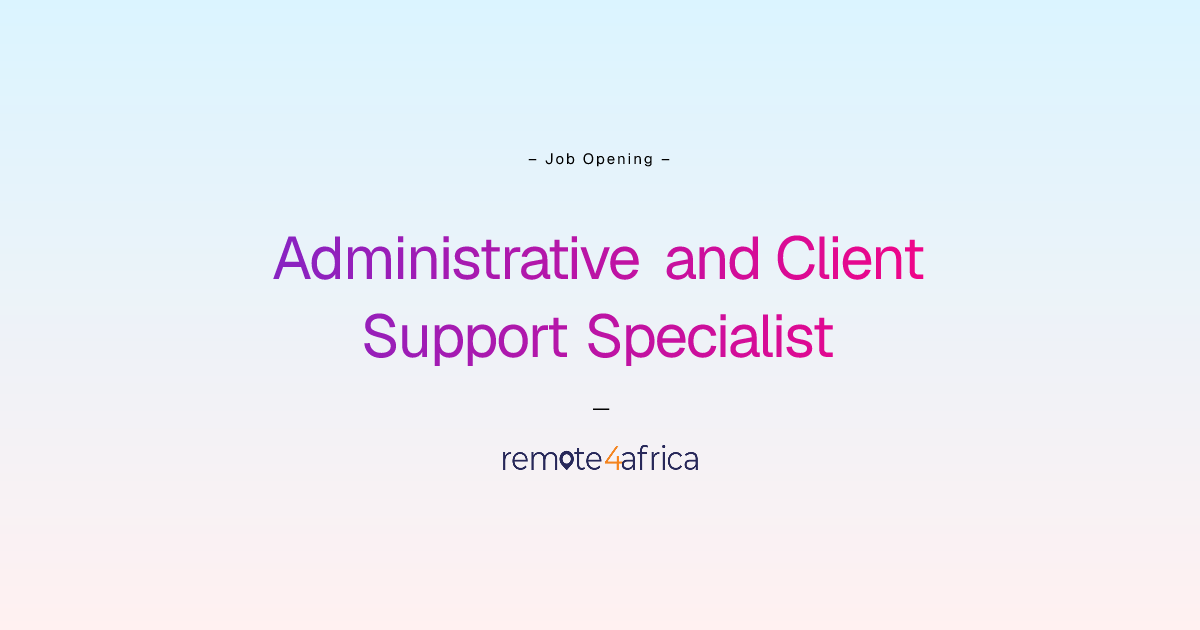 Picture of Remote Administrative and Client Support Specialist job at Human ...