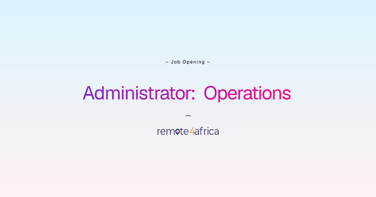 Remote (Hybrid) Administrator: Operations job at Financial Services ...