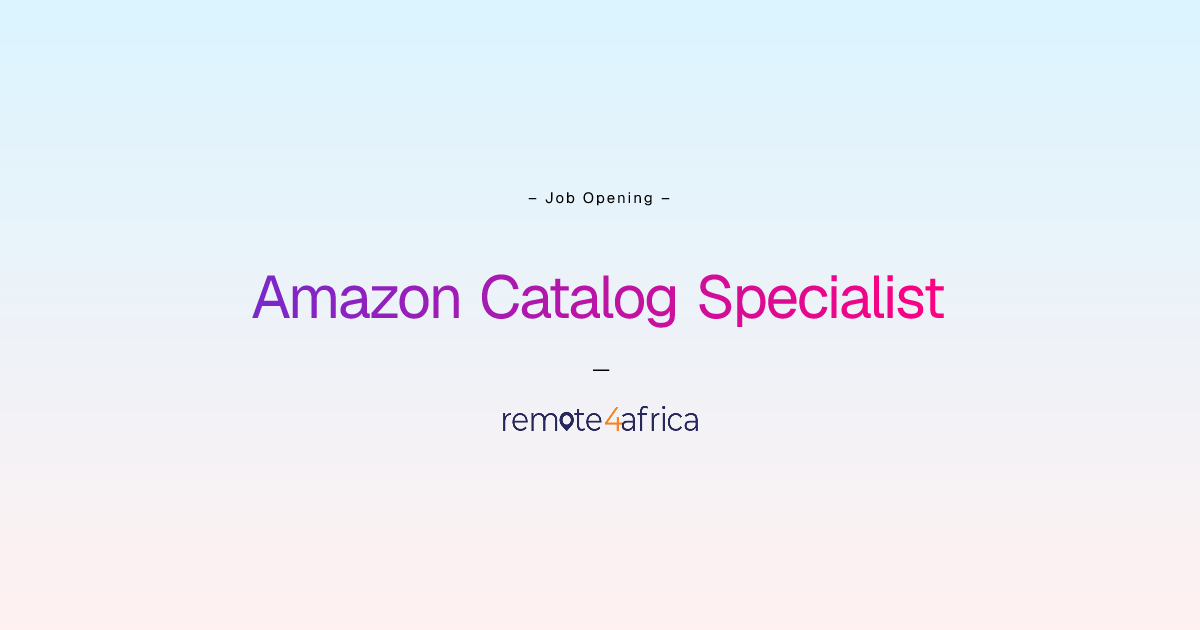 Remote Amazon Catalog Specialist job at Human Resource Services company ...