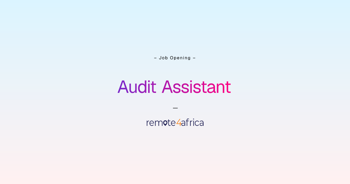 Remote Audit Assistant job at Human Resource Services company ...