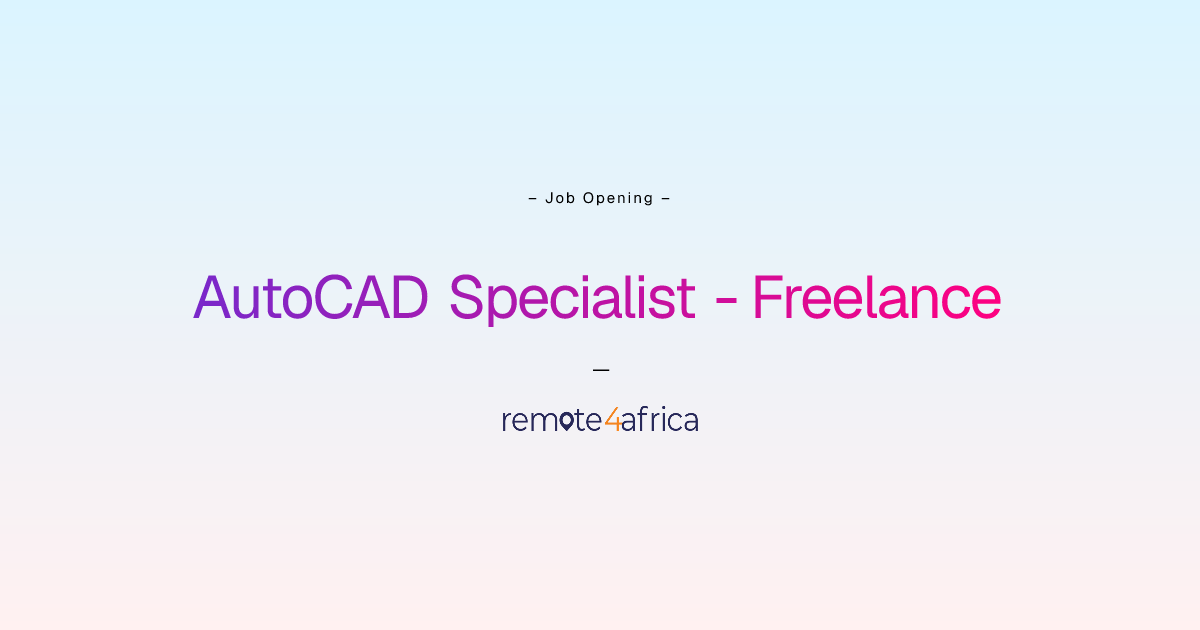 Remote AutoCAD Specialist - Freelance job at Human Resource Services ...