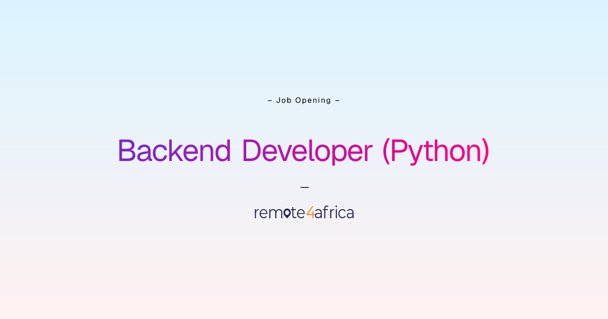 Remote (Hybrid) Backend Developer (Python) job at Internet Software ...