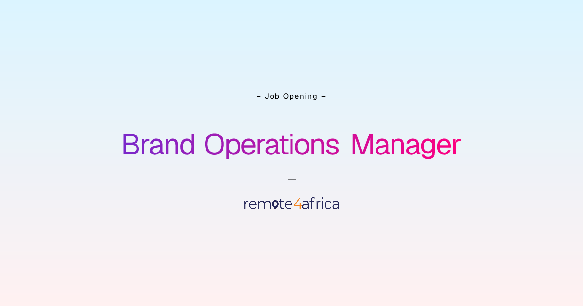 Remote Brand Operations Manager job at Human Resource Services company ...