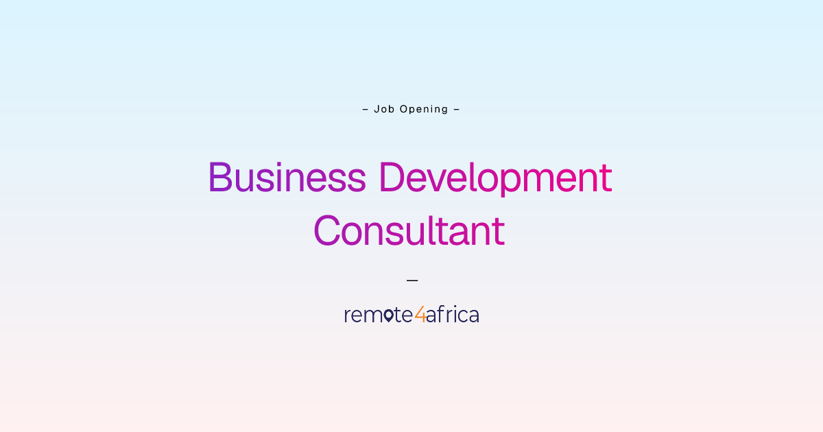 Remote Business Development Consultant job at Human Resource Services ...