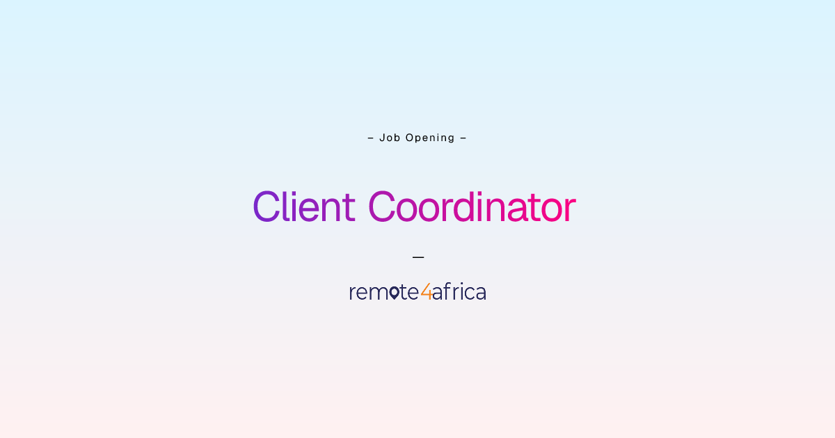 Remote Client Coordinator job at Human Resource Services company ...