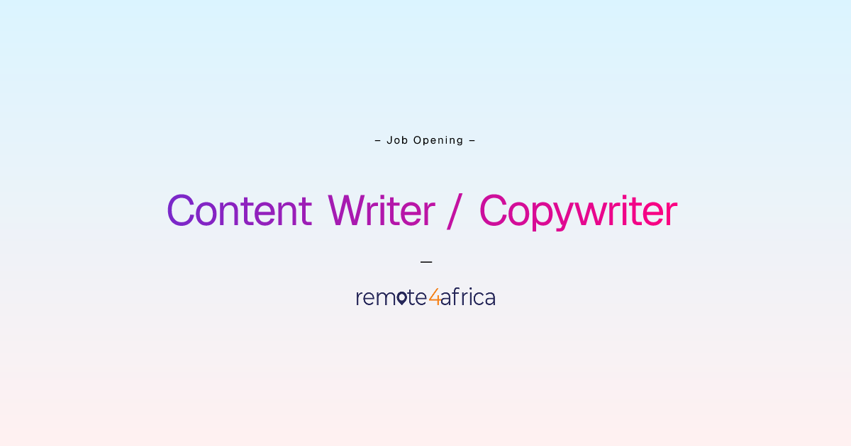 Remote Content Writer / Copywriter job at Human Resource Services ...