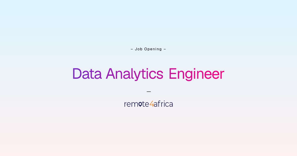 Remote (Hybrid) Data Analytics Engineer job at Financial Services ...