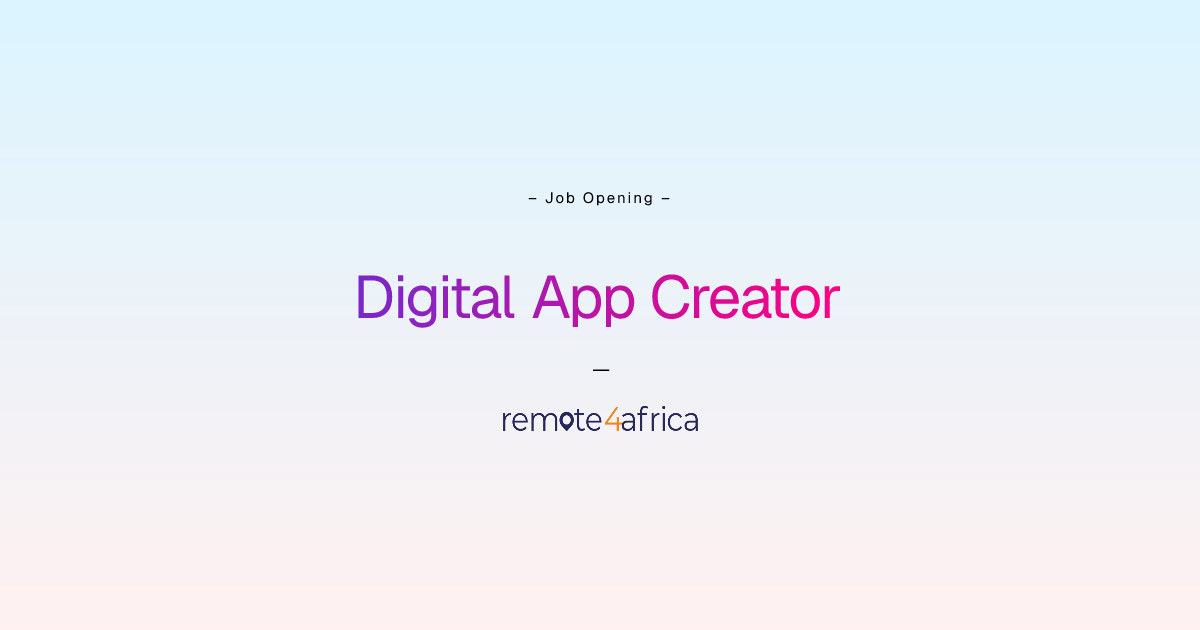Remote Digital App Creator job at Human Resource Services company ...