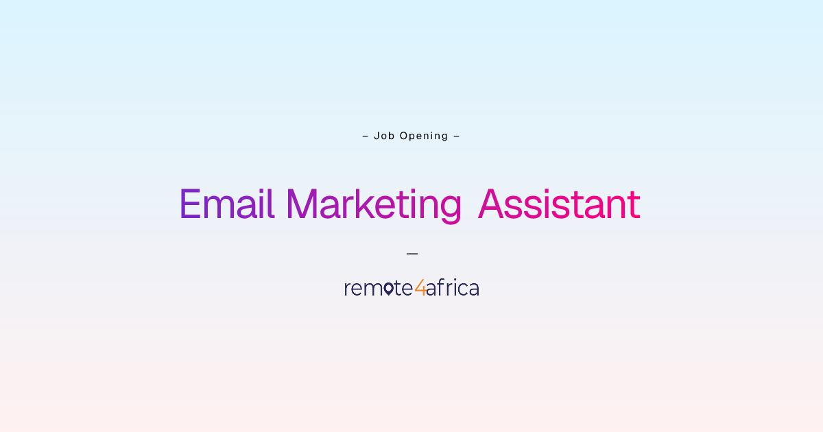 Remote Email Marketing Assistant job at Human Resource Services company ...