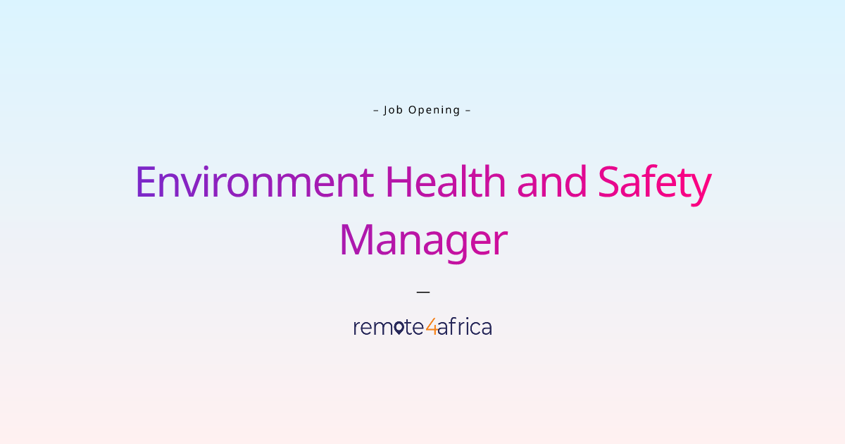 Remote (Hybrid) Environment Health and Safety Manager job at Financial