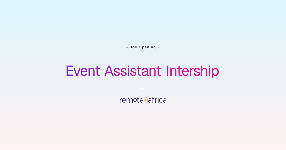 Remote Event Assistant Intership job at Software Development company ...