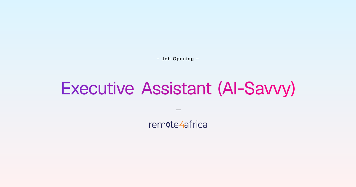 Remote Executive Assistant (AI-Savvy) job at Human Resource Services ...