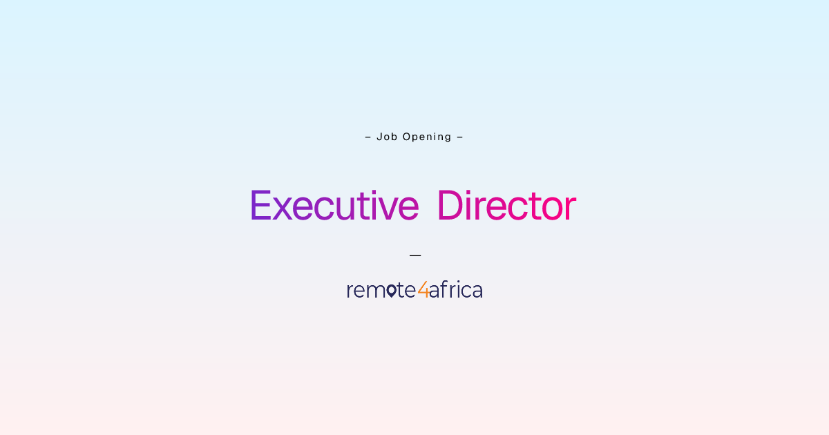 Remote (Hybrid) Executive Director job at NGO / Non Profit company ...