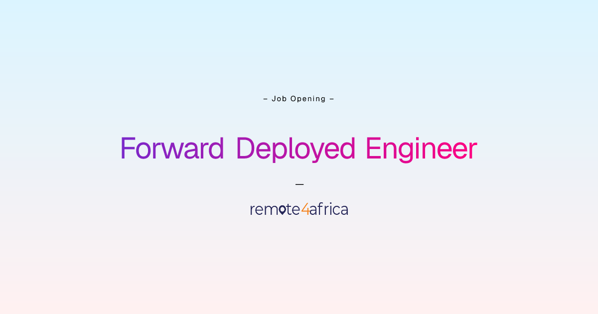 Remote Forward Deployed Engineer job at Internet Software & Services ...