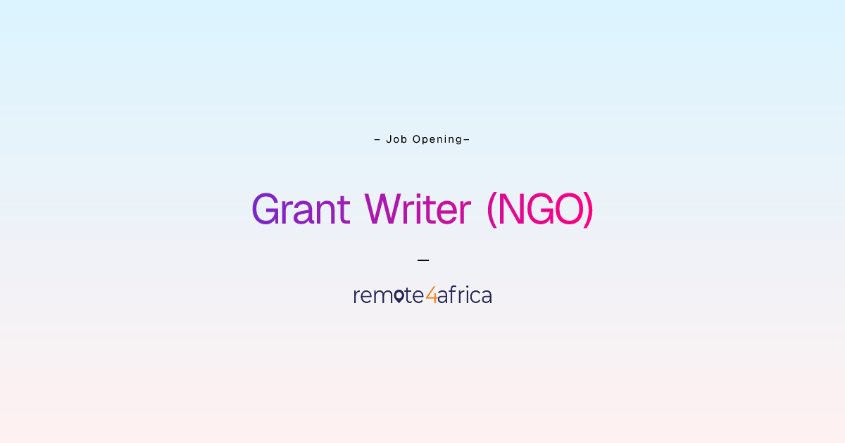 Remote grant writer ngo job at human resource services company