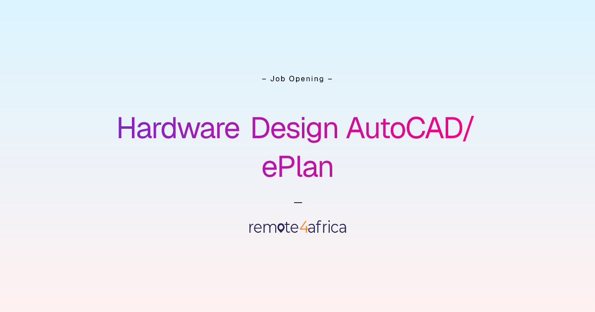 Remote (Hybrid) Hardware Design AutoCAD/ePlan job at IT ...