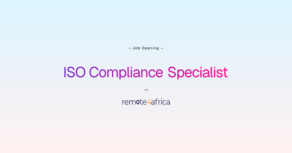 Remote ISO Compliance Specialist job at Human Resource Services company ...