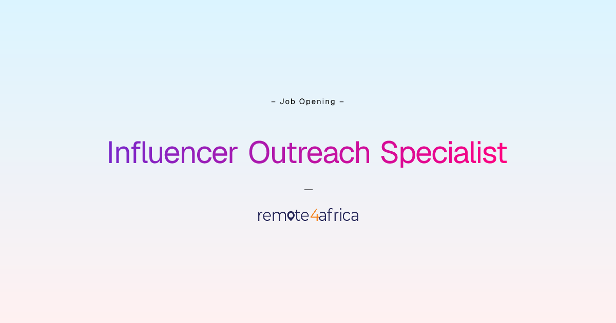 Remote Influencer Outreach Specialist job at Human Resource Services ...