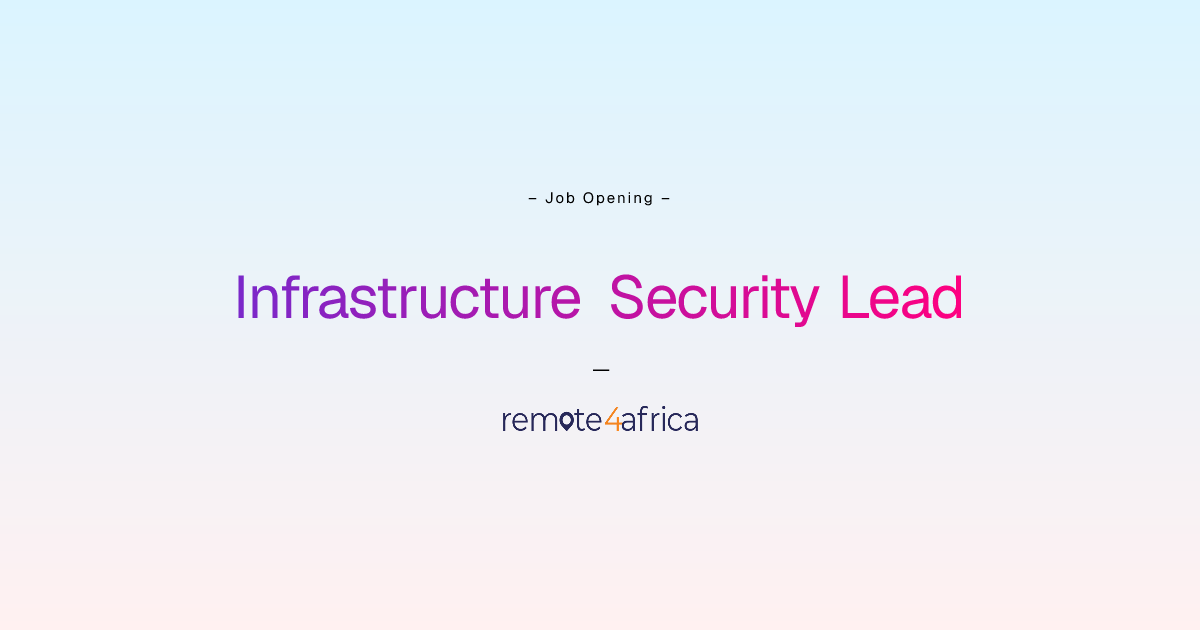 Remote (Hybrid) Infrastructure Security Lead job at Financial Services ...