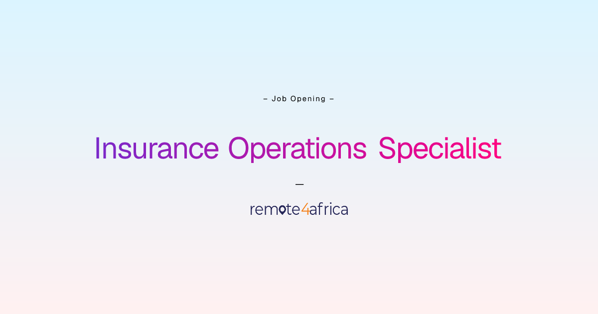 Remote Insurance Operations Specialist job at Human Resource Services ...