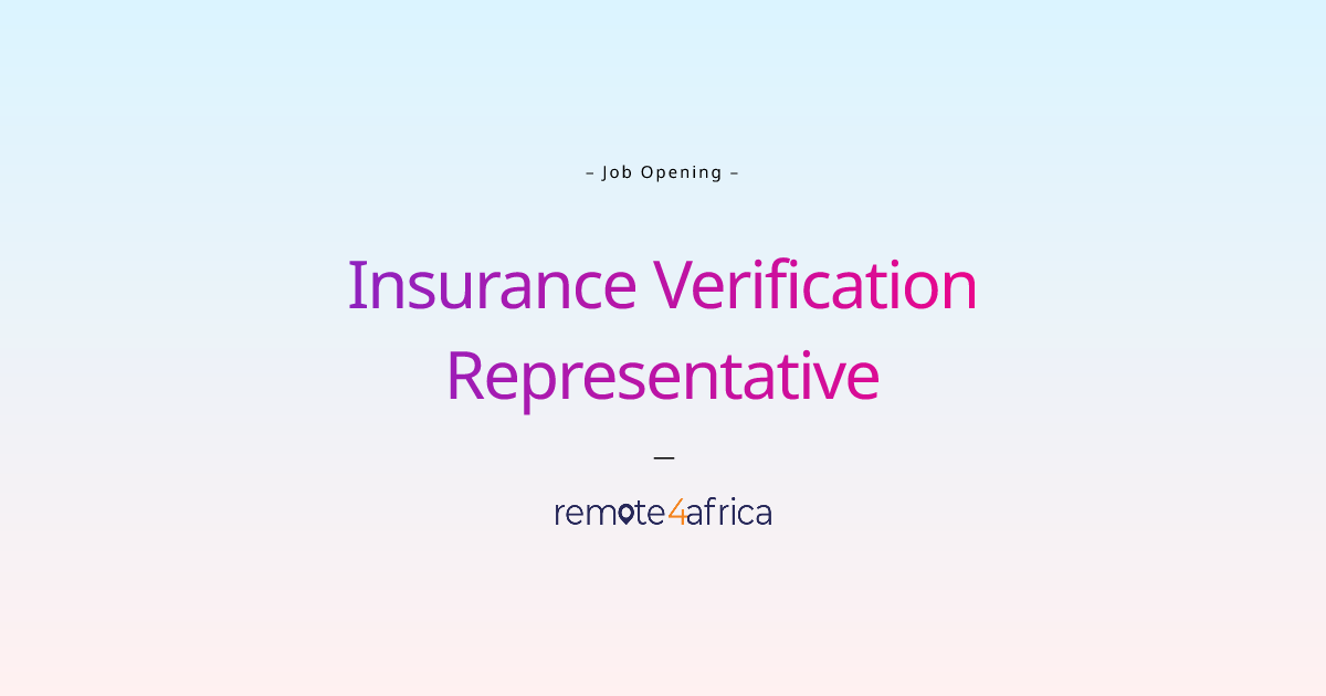Remote (Hybrid) Insurance Verification Representative job at Human