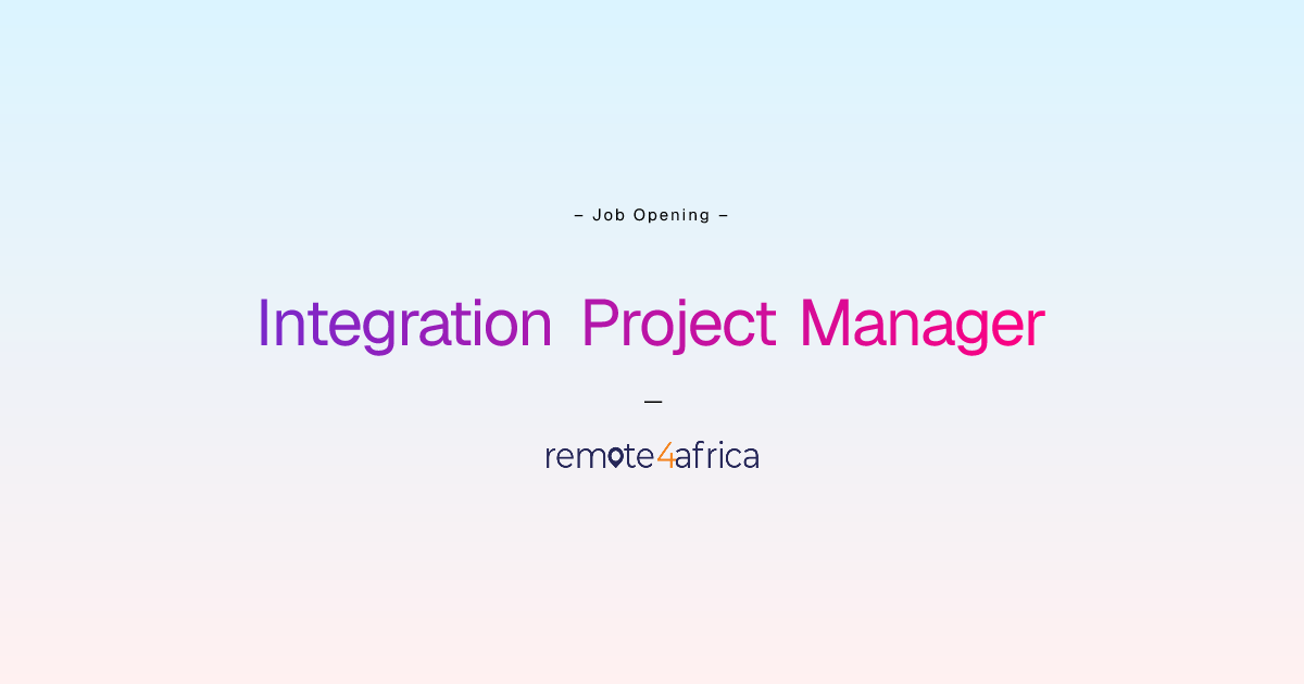 Remote (Hybrid) Integration Project Manager job at Financial Services ...