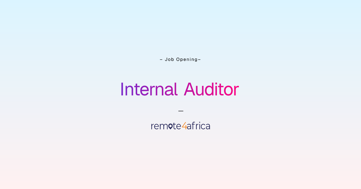 Remote Internal Auditor job at Internet Software & Services company ...