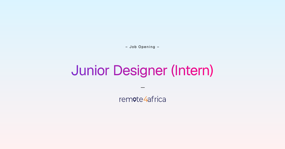 Remote Junior Designer (Intern) job at Financial Services / FinTech ...