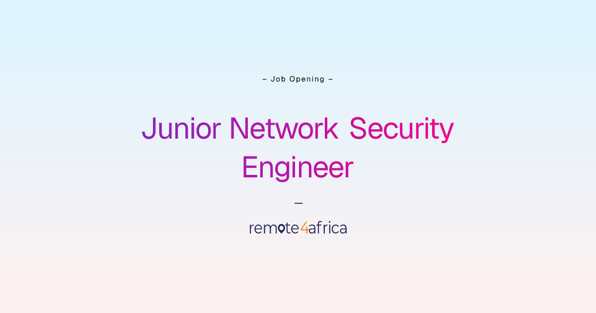 Remote Junior Network Security Engineer job at Human Resource Services ...