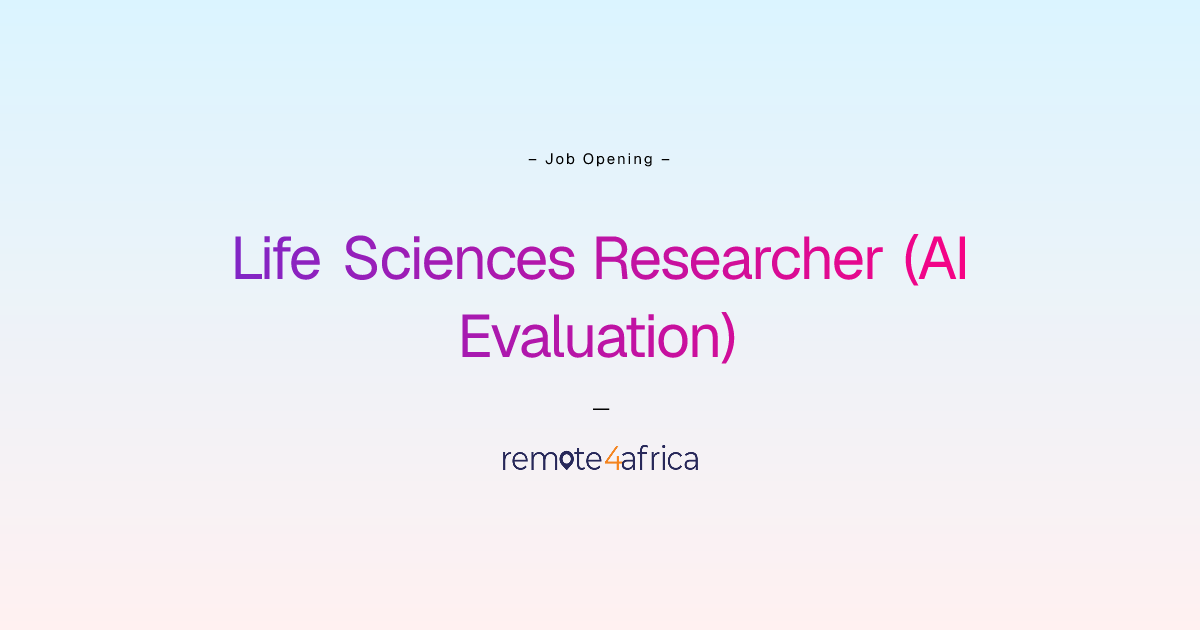 Remote Life Sciences Researcher (AI Evaluation) job at Internet ...