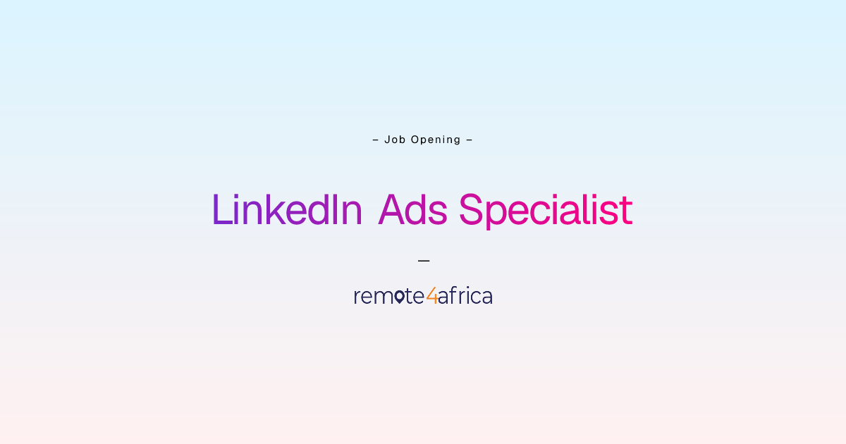 Remote LinkedIn Ads Specialist job at Human Resource Services company ...