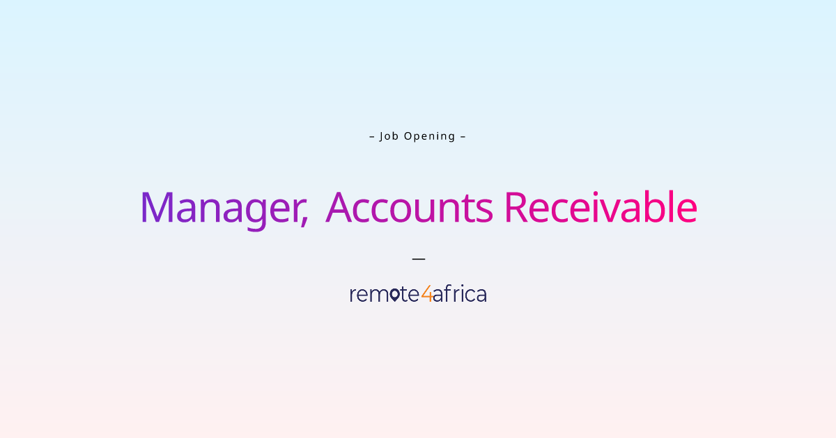 Remote Manager, Accounts Receivable job at Human Resource Services