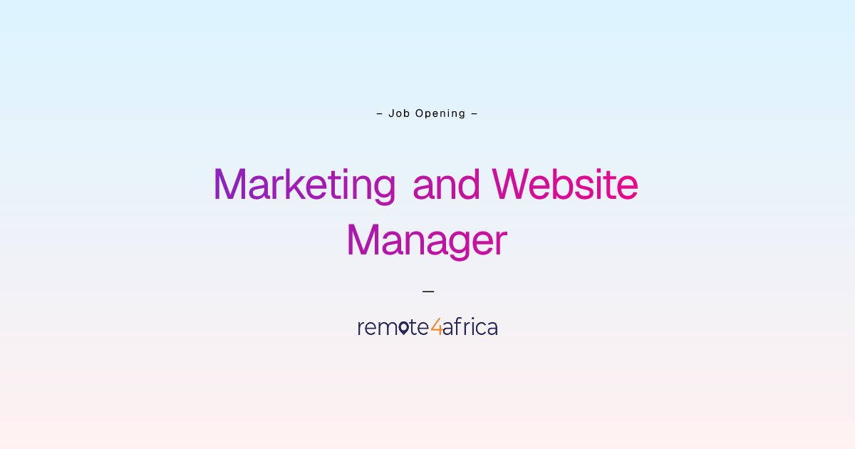 Remote Marketing and Website Manager job at Human Resource Services ...