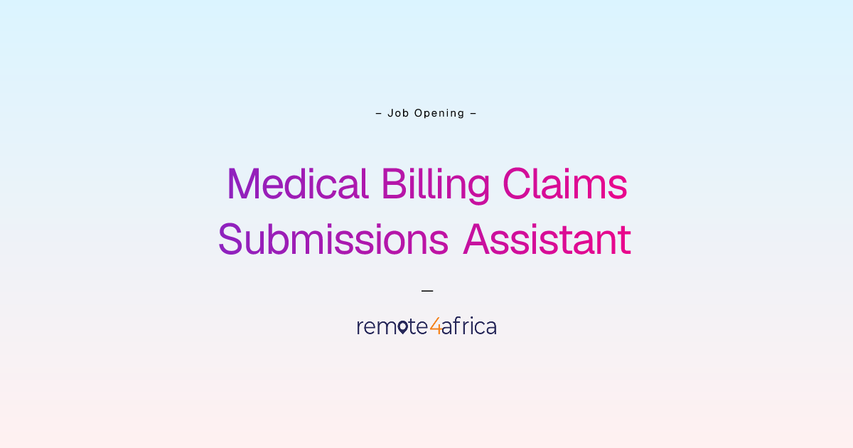 Remote Medical Billing Claims Submissions Assistant job at Human ...