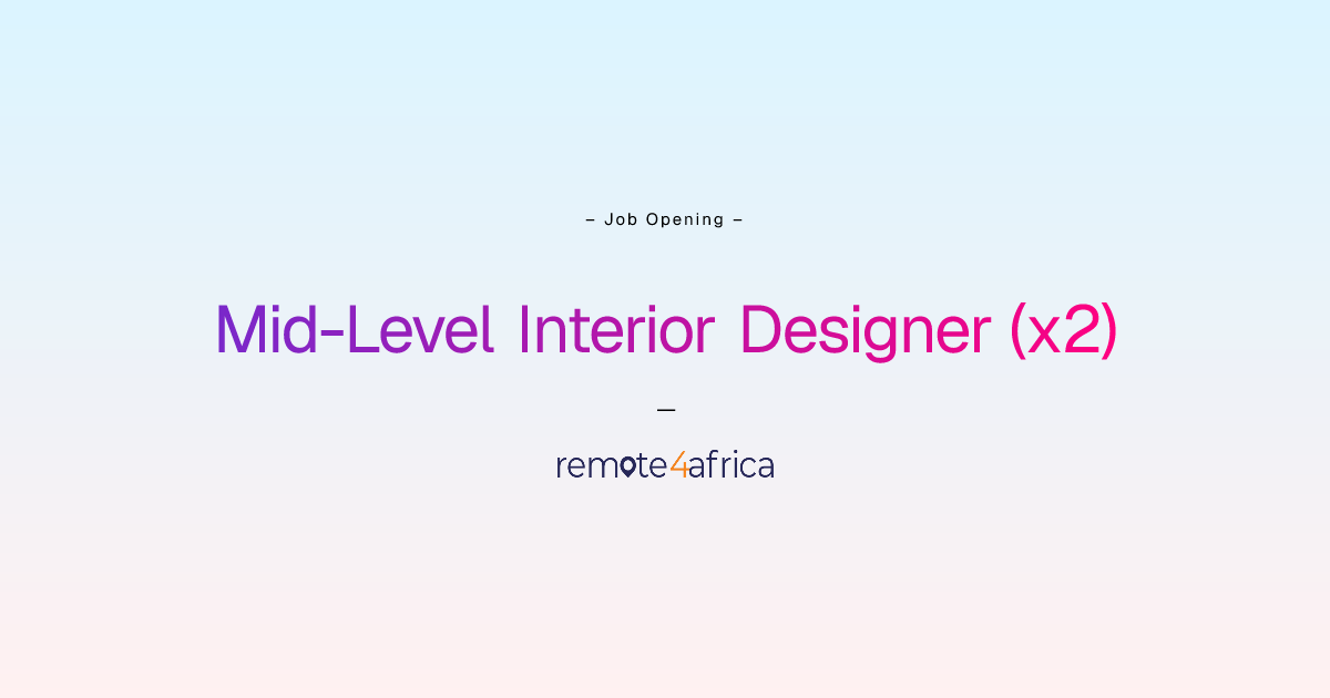 Remote Mid-Level Interior Designer (x2) job at Human Resource Services ...