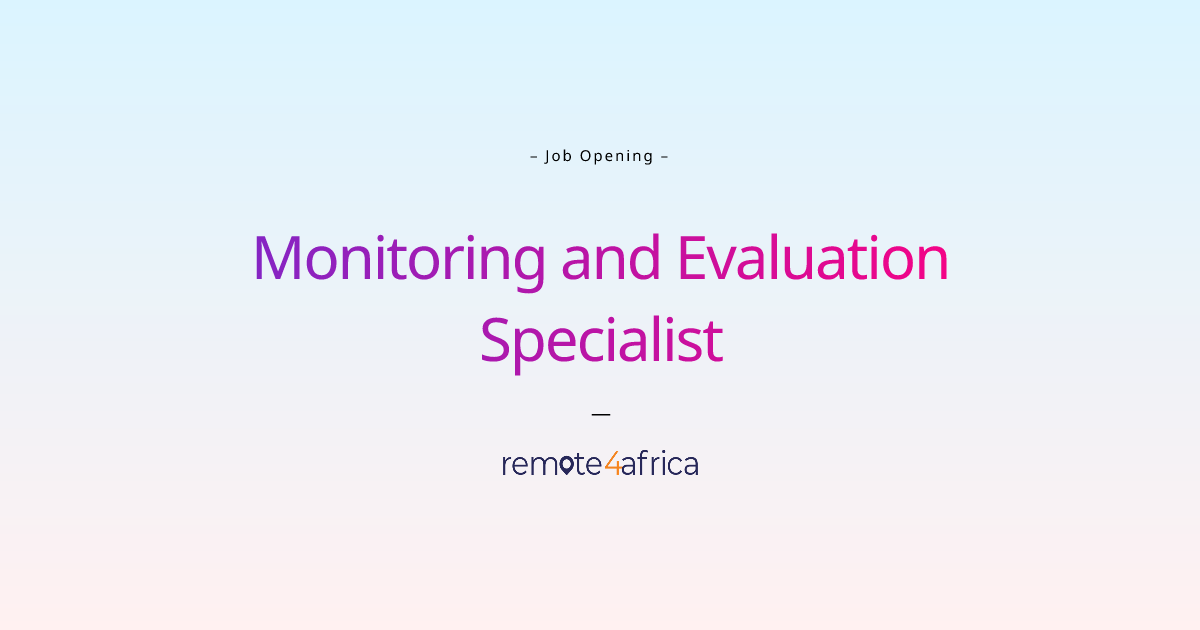 MONITORING AND EVALUATION JOBS REMOTE intelligence overview