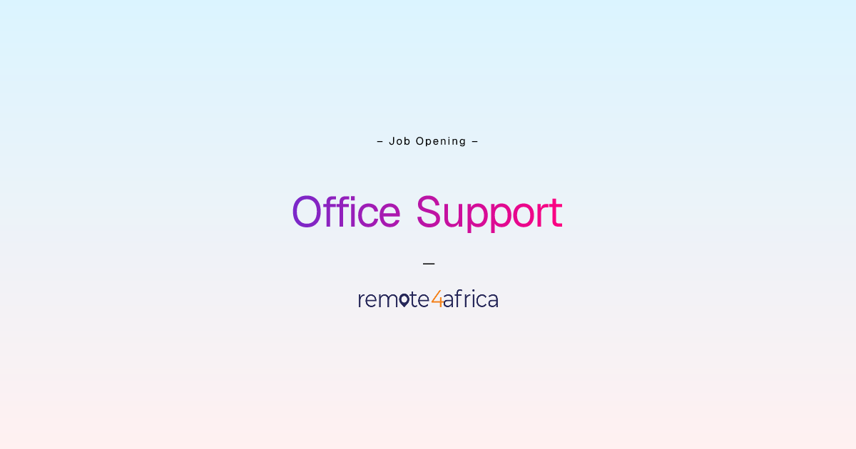 Remote Office Support job at Human Resource Services company ...