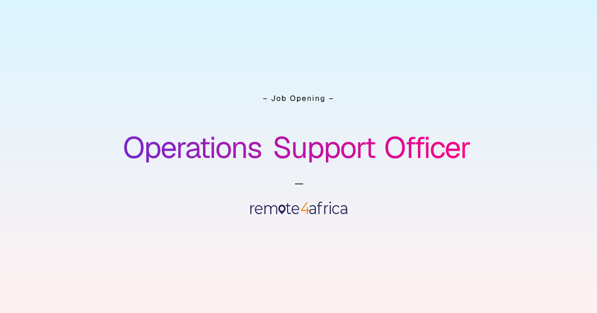 Remote Operations Support Officer job at Financial Services / FinTech ...