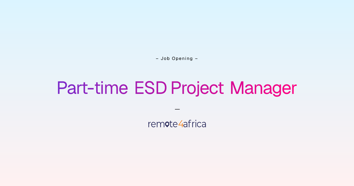 Remote Part-time ESD Project Manager job at Human Resource Services ...
