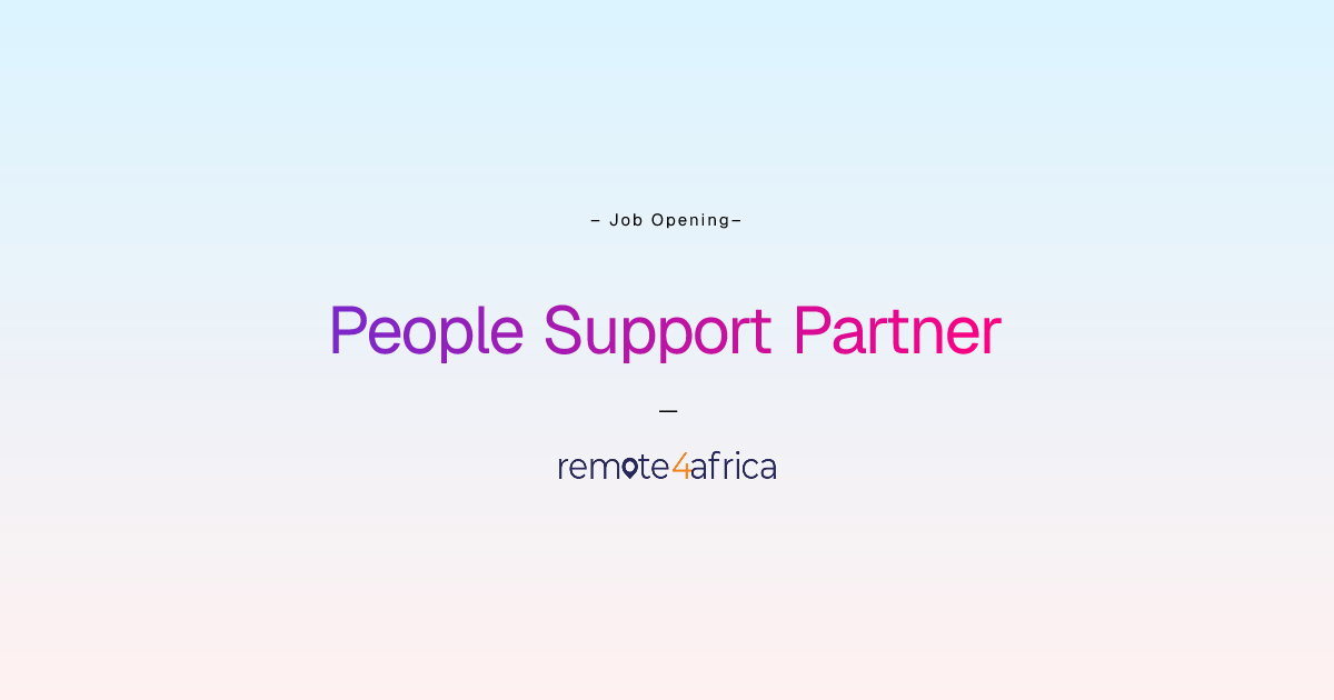 Remote (Hybrid) People Support Partner job at Financial Services ...