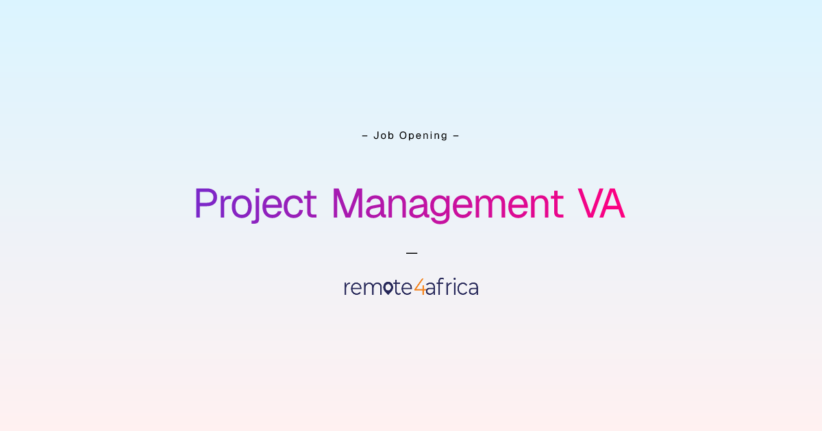 Remote Project Management VA job at Human Resource Services company ...