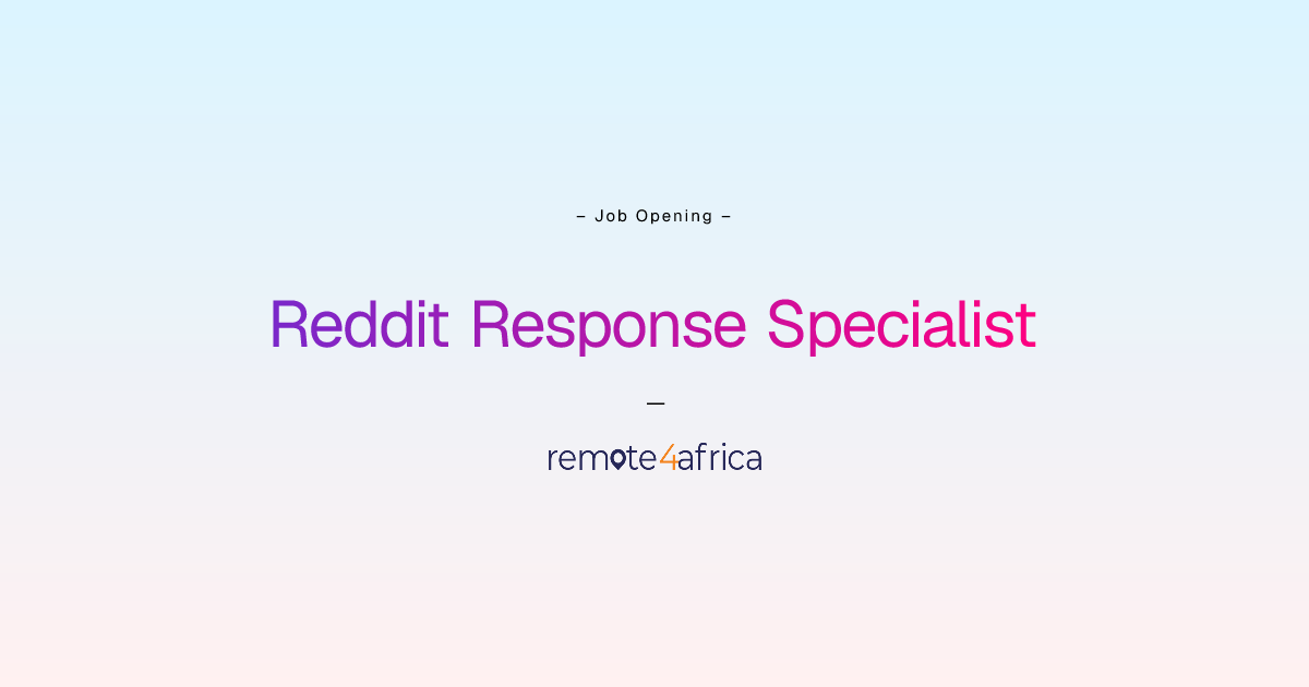 Remote Reddit Response Specialist job at Human Resource Services ...
