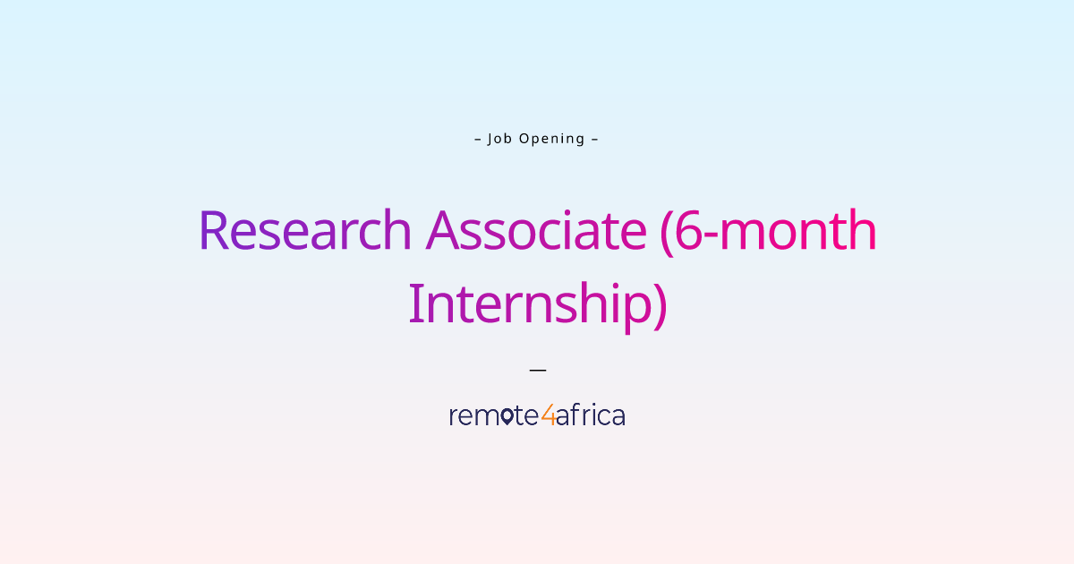 clinical research associate internship south africa